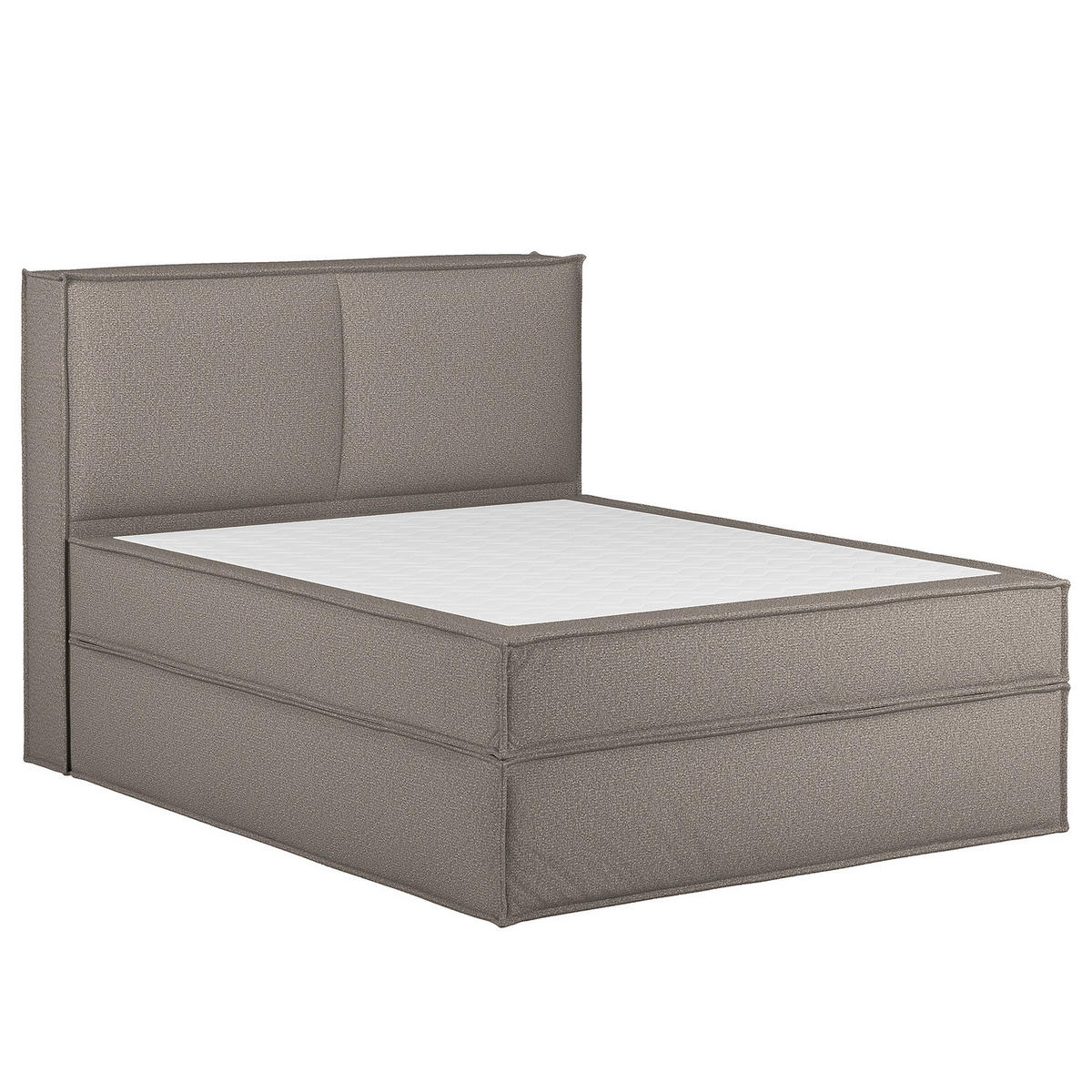 BOXSPRINGBETT mit Kopfteil - Premium - Grau, Textil (140/200cm) - home24