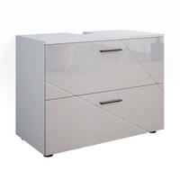 WASCHBECKENUNTERSCHRANK Irma Weiß Hochglanz 80 x 58.6 cm - Weiß Hochglanz/Weiß, Holzwerkstoff (80/58.6/41cm) - Vicco