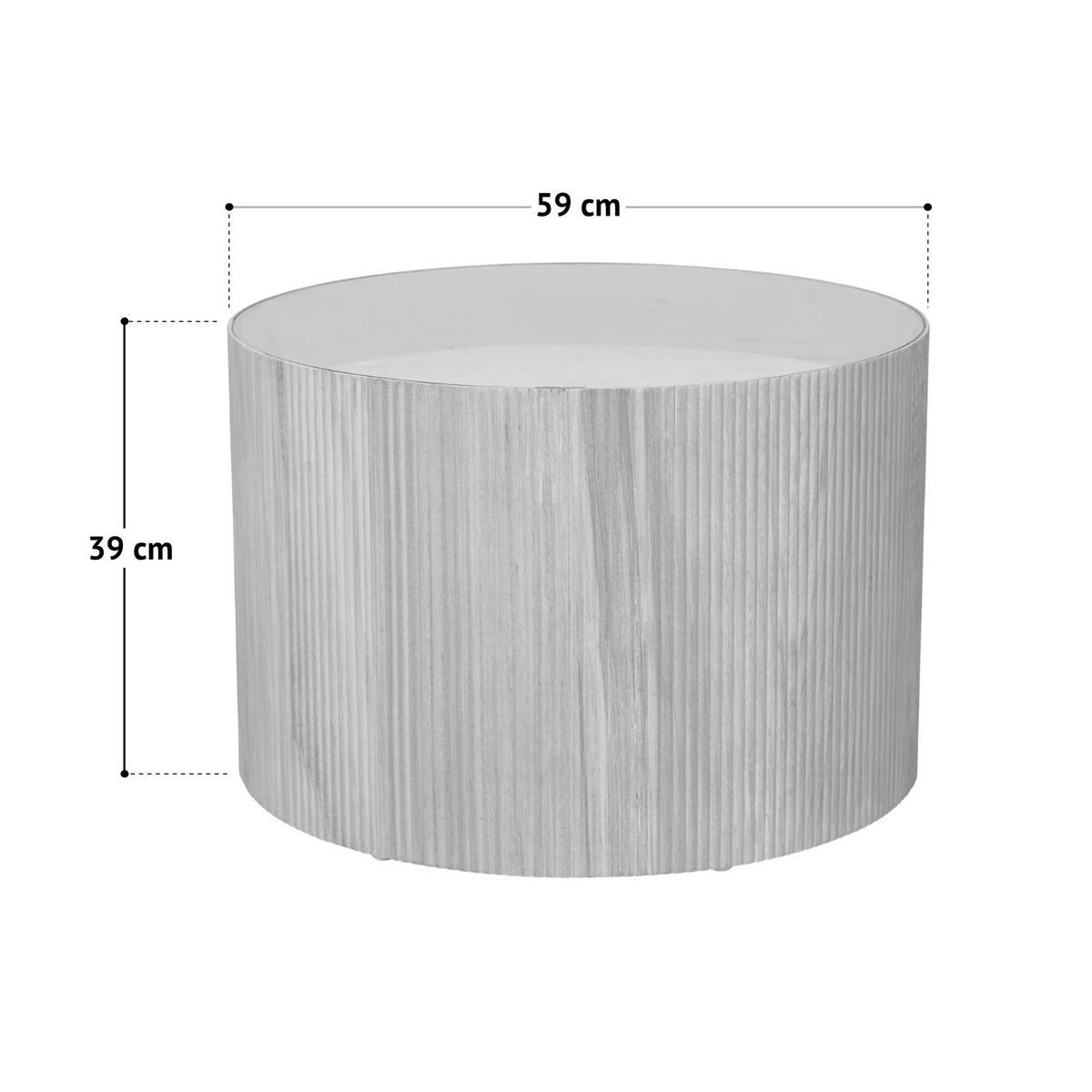 BEISTELLTISCH CARLA Natur - Beige, Holzwerkstoff (59/59/39cm) - SVITA