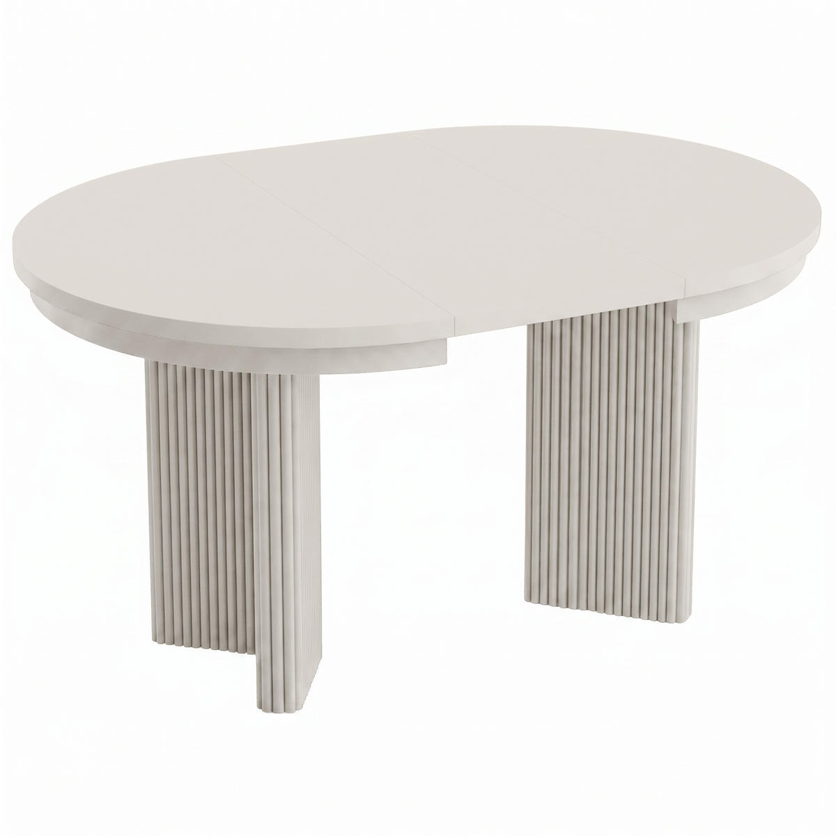 JÍDELNÍ STŮL Prestige, kulatý designový stůl, rozkládací Ø 100–180 cm, kašmír + kašmír - kašmírová, kov (100/100/77cm) - Beautysofa