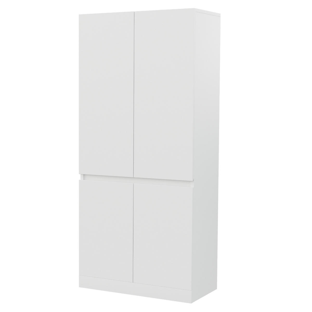 KLEIDERSCHRANK 70x40x170cm 2 Türen Stauraum Weiß - Weiß, Holz (70/170/40cm) - FLIEKS