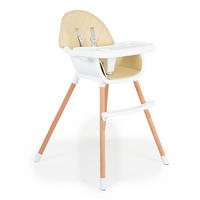 HOCHSTUHL Gelato 2 in 1 beige Gurt, Kinderstuhl, Tisch verstellbar - Beige, Kunststoff (57/93/60cm) - Cangaroo