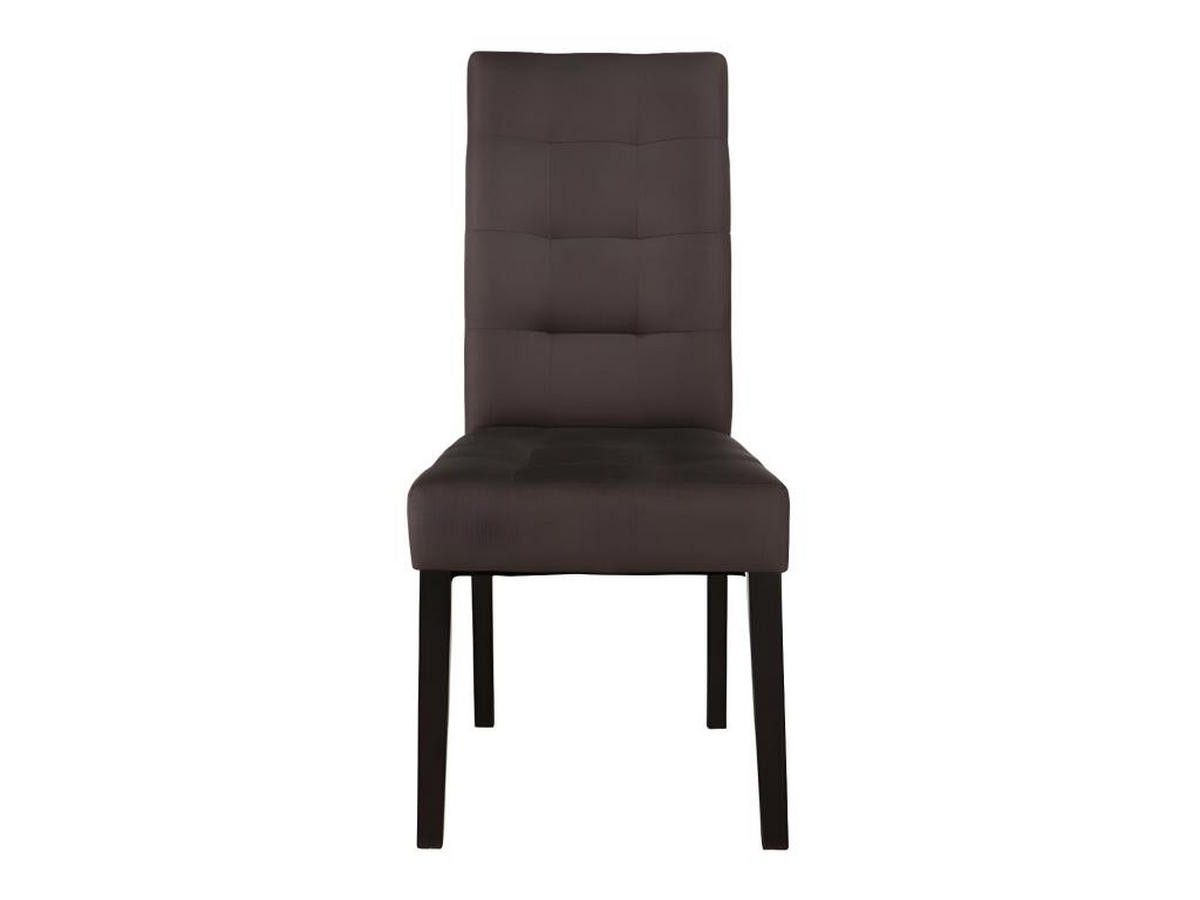 STUHL 6er-Set - Stoff & Holz - Braun - VILLOSA - Braun, Textil (61/100/48cm) - Vente-Unique