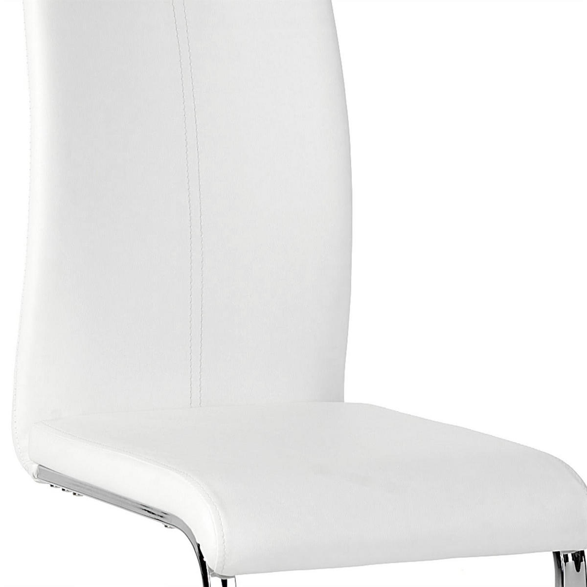 ESSZIMMERSTUHL SABA 4ER-SET - Weiß, Textil/Metall (43/100/57cm) - IDIMEX