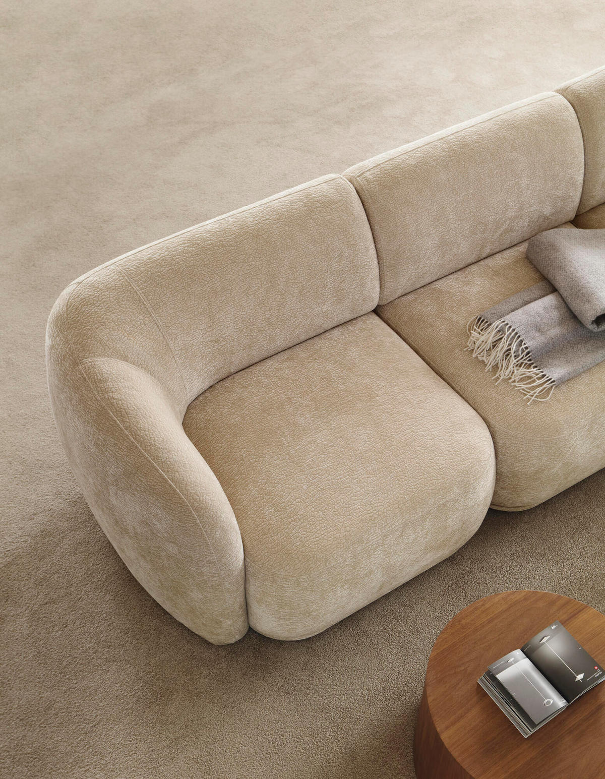 MODULSOFA NOBO Beige 95x97x75 cm - Beige, Textil (95/75/97cm) - FURNLUX