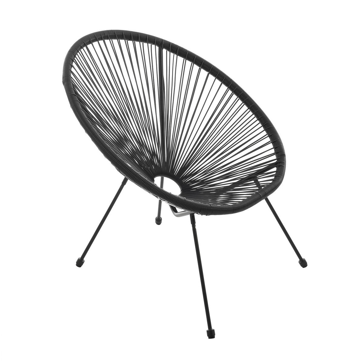 BALKONSET Bali Schwarz - Schwarz, Metall - SVITA