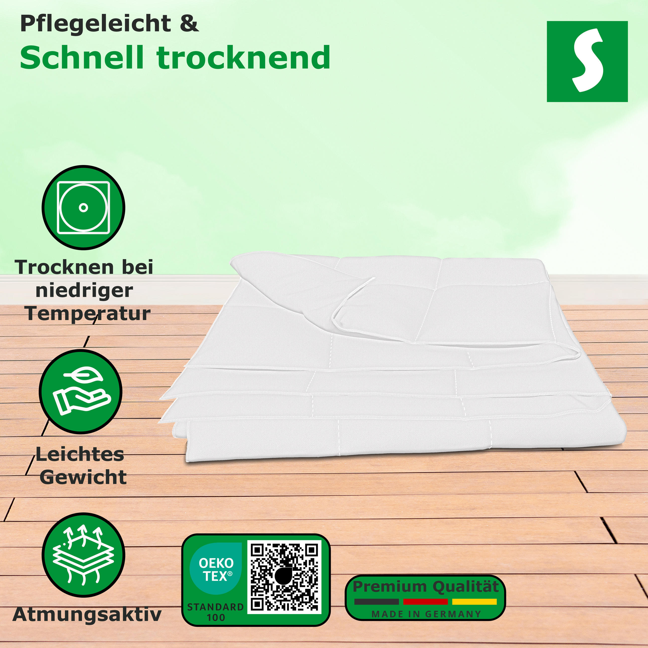 Thumbnail - Schlaftroll Bettdecke, Weiß, Textil, Rechteckig, 140x200 cm, Oeko-Tex® Standard 100, Schlaftextilien, Bettdecken, 4 Jahr...