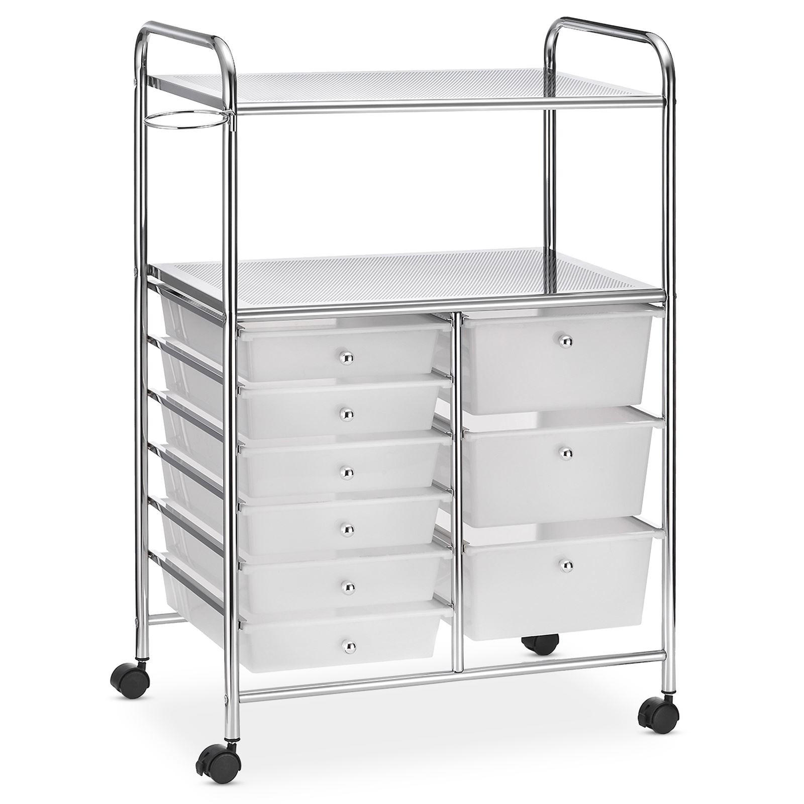 BADROLLWAGEN MARITA - Weiß, Kunststoff/Metall (63/97/39cm) - IDIMEX
