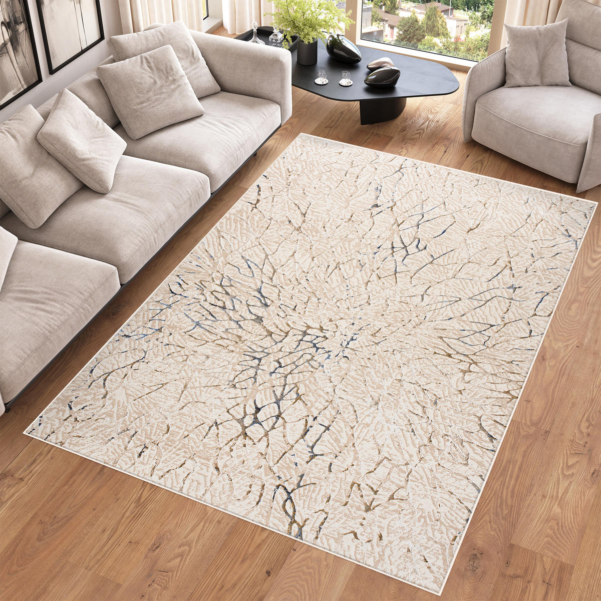 TEPPICH HERA Creme 80/150 cm - Creme, Textil (80/150cm) - Tapiso
