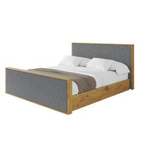 POLSTERBETT mit Bettkasten und Lattenrost, Boxbett mit Stauraum und Kopftei mit Matratze H3/H4 - ENZO10 120x200 Dunkelgrau - Dunkelgrau, Holzwerkstoff/Textil (120/200cm) - ALTDECOR