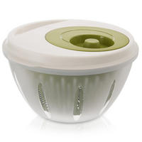 SALATSCHLEUDER ELA Grün Weiß 4,5 l - Transparent, Kunststoff (25.5/14.5cm) - Orion 