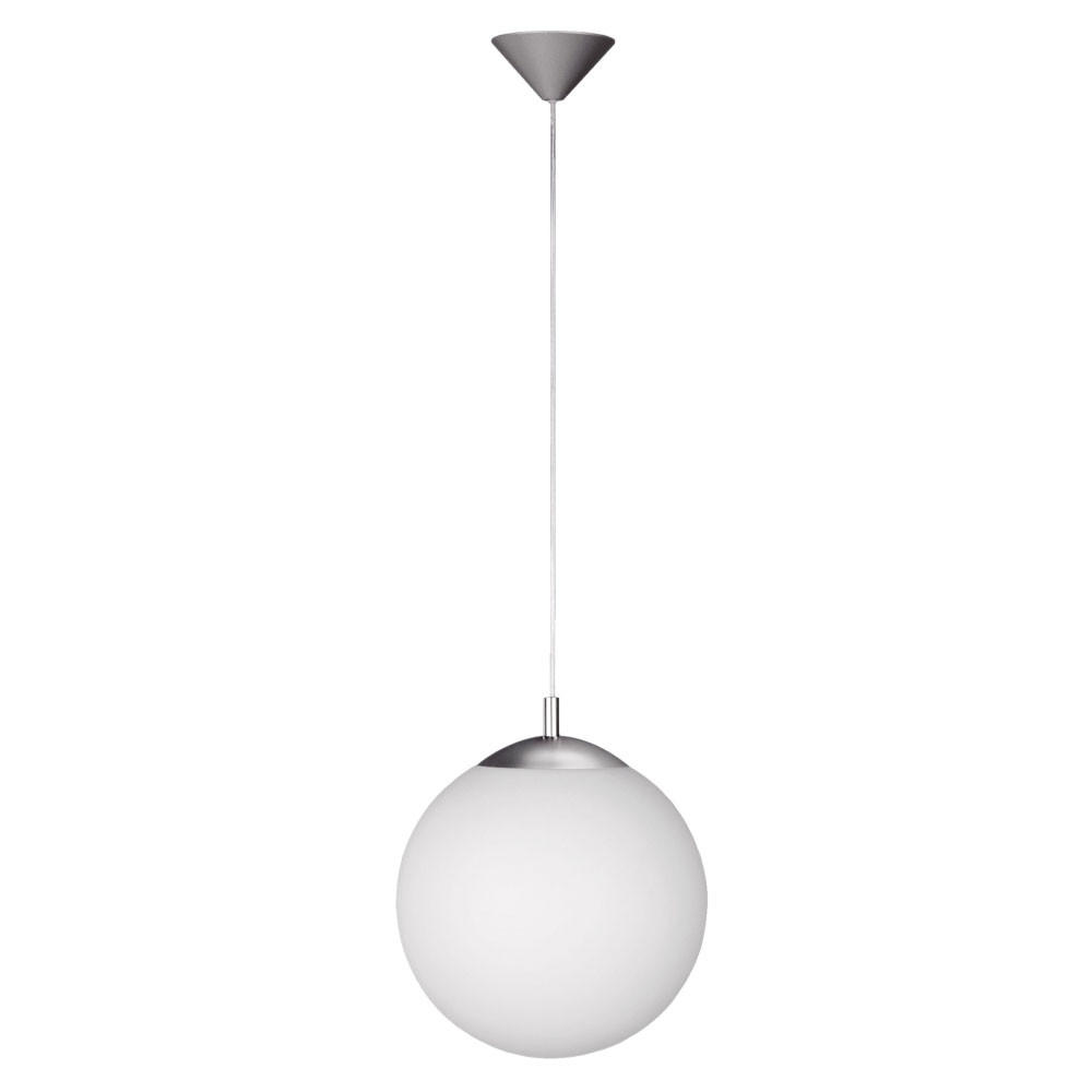 PENDELLEUCHTE Metall Glas Weiß matt - Weiß, Glas (25/25/180cm) - Globo Lighting