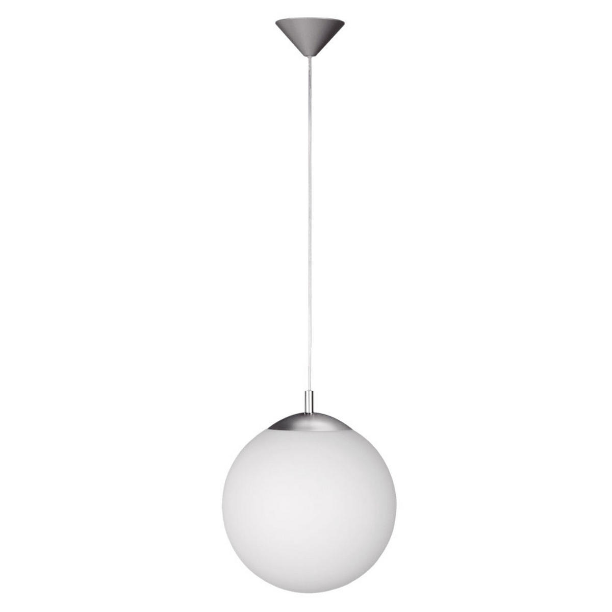 PENDELLEUCHTE Metall Glas Weiß matt - Weiß, Glas (25/25/180cm) - Globo Lighting