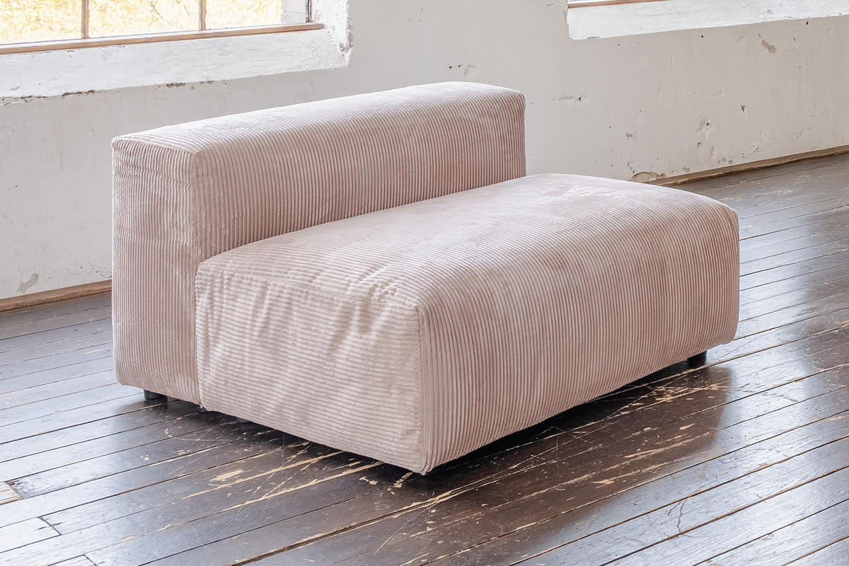 SESSEL MIA Taupe Cord - Taupe/Schwarz, Kunststoff/Textil (120/72/120cm) - KAWOLA