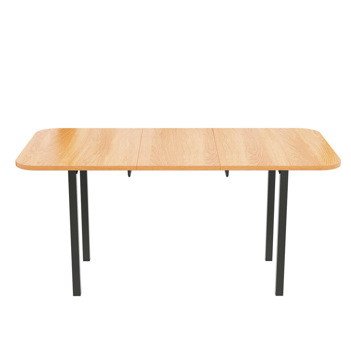 ESSTISCH Holzeffekt 120-160/80/75 cm - Braun, Holzwerkstoff/Metall (160/80/75cm) - Urban Meuble