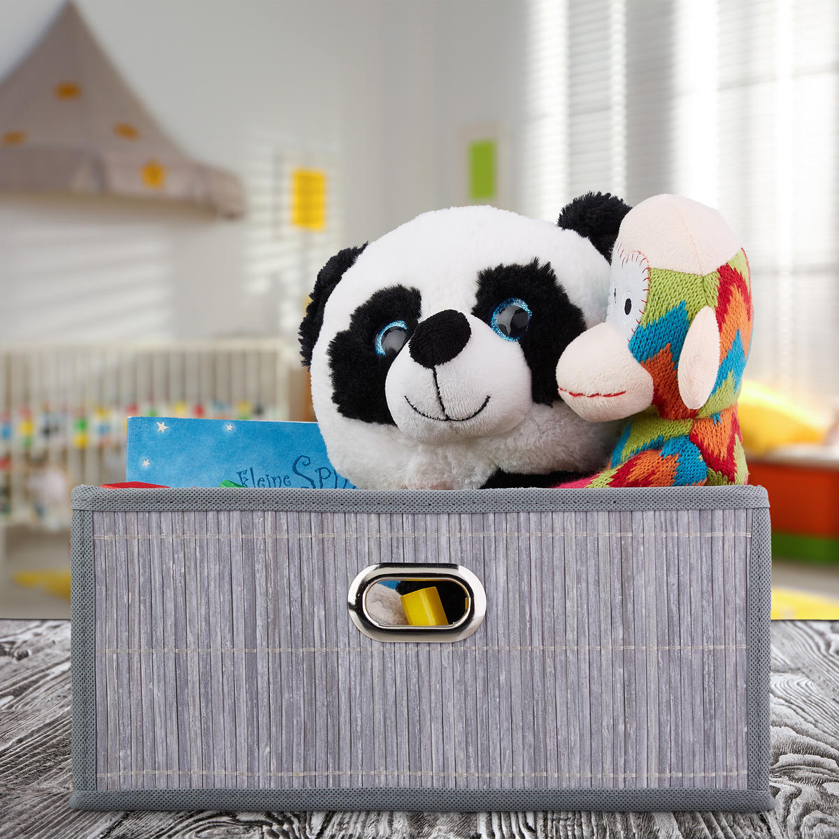 AUFBEWAHRUNGSKORB - Weiß, Holz/Wellpappe (31/14/31cm) - Relaxdays