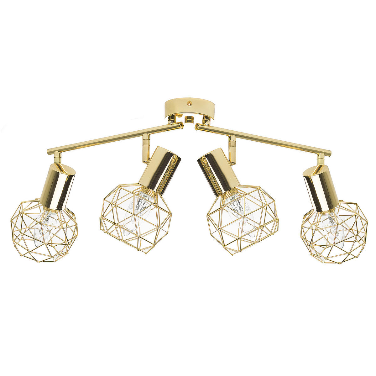 DECKENLEUCHTE Chenab 58x12x17 cm - Goldfarben, Metall (58/17/12cm) - Beliani