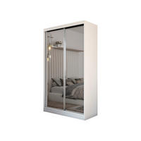SCHWEBETÜRENSCHRANK Darix 150 cm mit Spiegel, 2-türig, weiß - Weiß, Kunststoff (150/216/61cm) - Margaret Hadas24