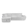 SCHLAFECKSOFA RATLO links 4/5-Sitzer mit Bettkasten, Grau - Silberfarben/Hellgrau, Textil (270/190cm) - KONSIMO®