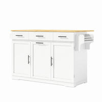 KÜCHENINSEL DE-41372 136/50-75/92 cm, klappbare Arbeitsplatte und Mülleimerschrank Weiß - Weiß, Holzwerkstoff (136/92/75cm) - ComfortXL