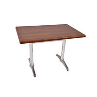 BISTROTISCH Serna 110x70cm Rechteckig Dunkelbraun Holz Cafétisch - Dunkelbraun, Holz (110/70/66cm) - DELUKE