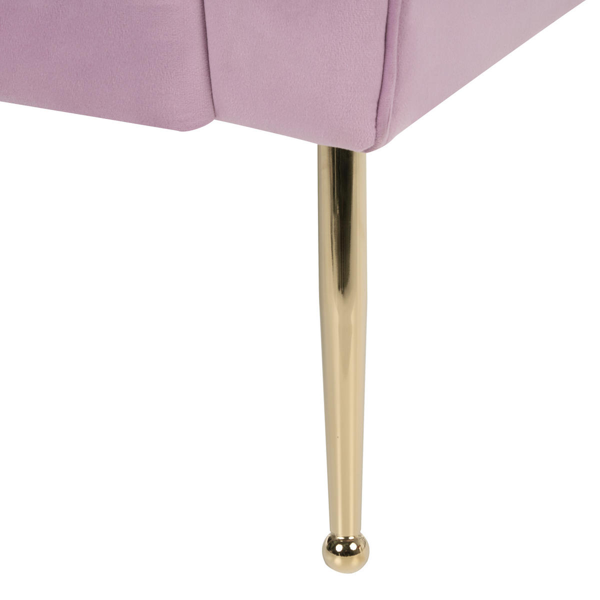 ČALOUNĚNÉ LEHÁTKO CHAISE LONGUE Sametová látka Světle fialové Nantilly - fialová, textil (175/76/70cm) - Beliani