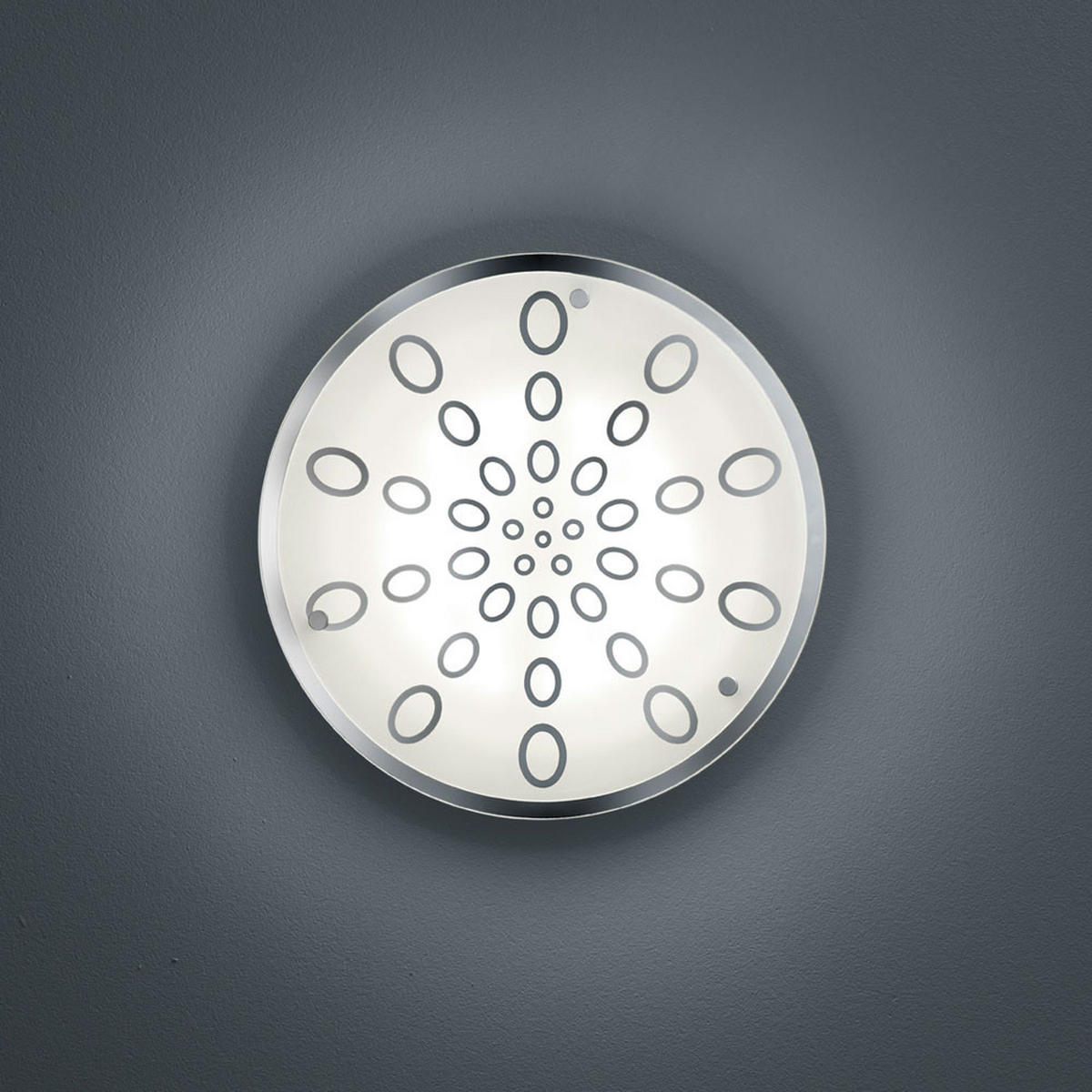 LED DECKENLEUCHTE Metall Glas Silber - Silberfarben, Glas (31.5/31.5/7.5cm)