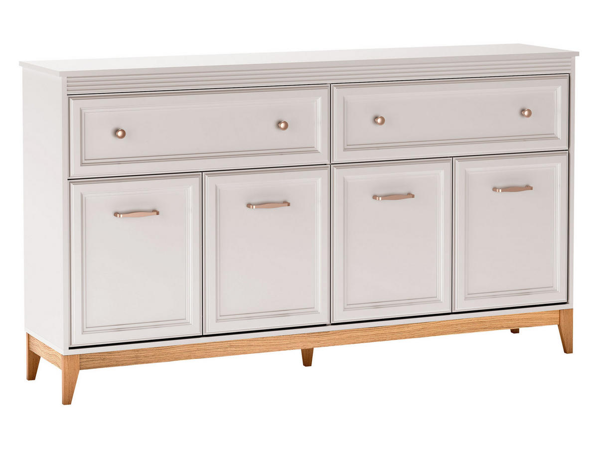 SDEBOARD Windsor W-02 - Kaschmir/Eichefarben, Holz/Holzwerkstoff (179/100/41cm) - MIRJAN24