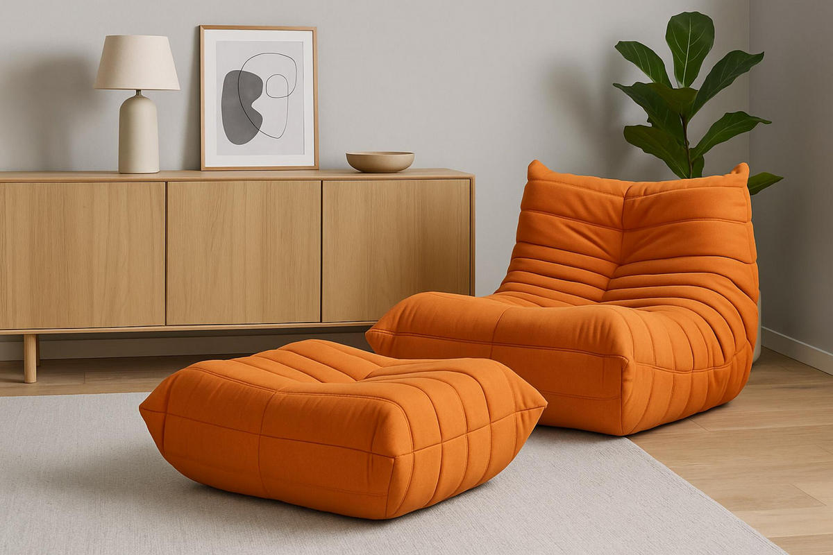 SESSEL NUA Orange 87x102x70 cm - Orange, Textil (87/70/102cm) - FURNLUX