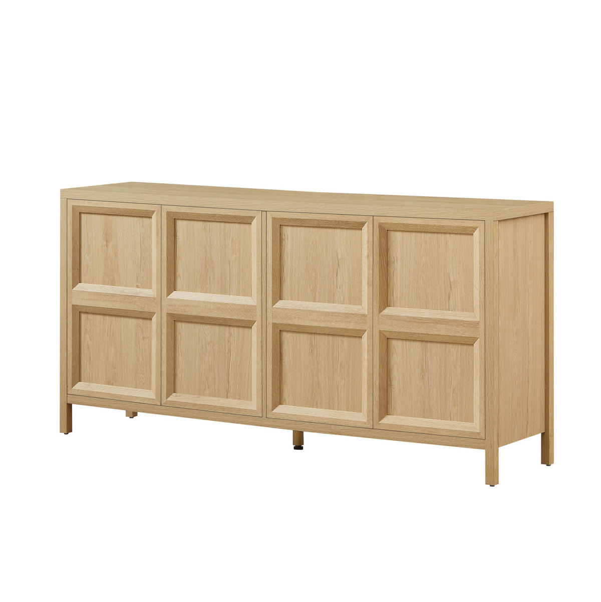 SIDEBOARD 160/40/80 cm in Eiche mit Tip-On-Öffnung und Soft-Close - Eichefarben, Holzwerkstoff (160/80/40cm) - Flora Grace