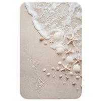 WC-VORLEGER Muscheln - Seesterne - Strand WC Teppich 50x80 cm - Sandfarben, Kunststoff/Textil (50/1cm) - OnlyWow