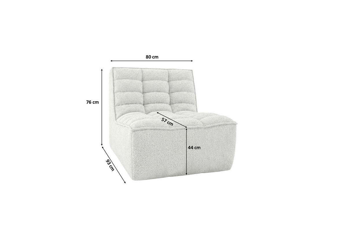 SESSEL, Loungesessel, Plüschstoff Pop, Ice, LAZY - Weiß, Holz (80/76/93cm) - Kaiser Möbel