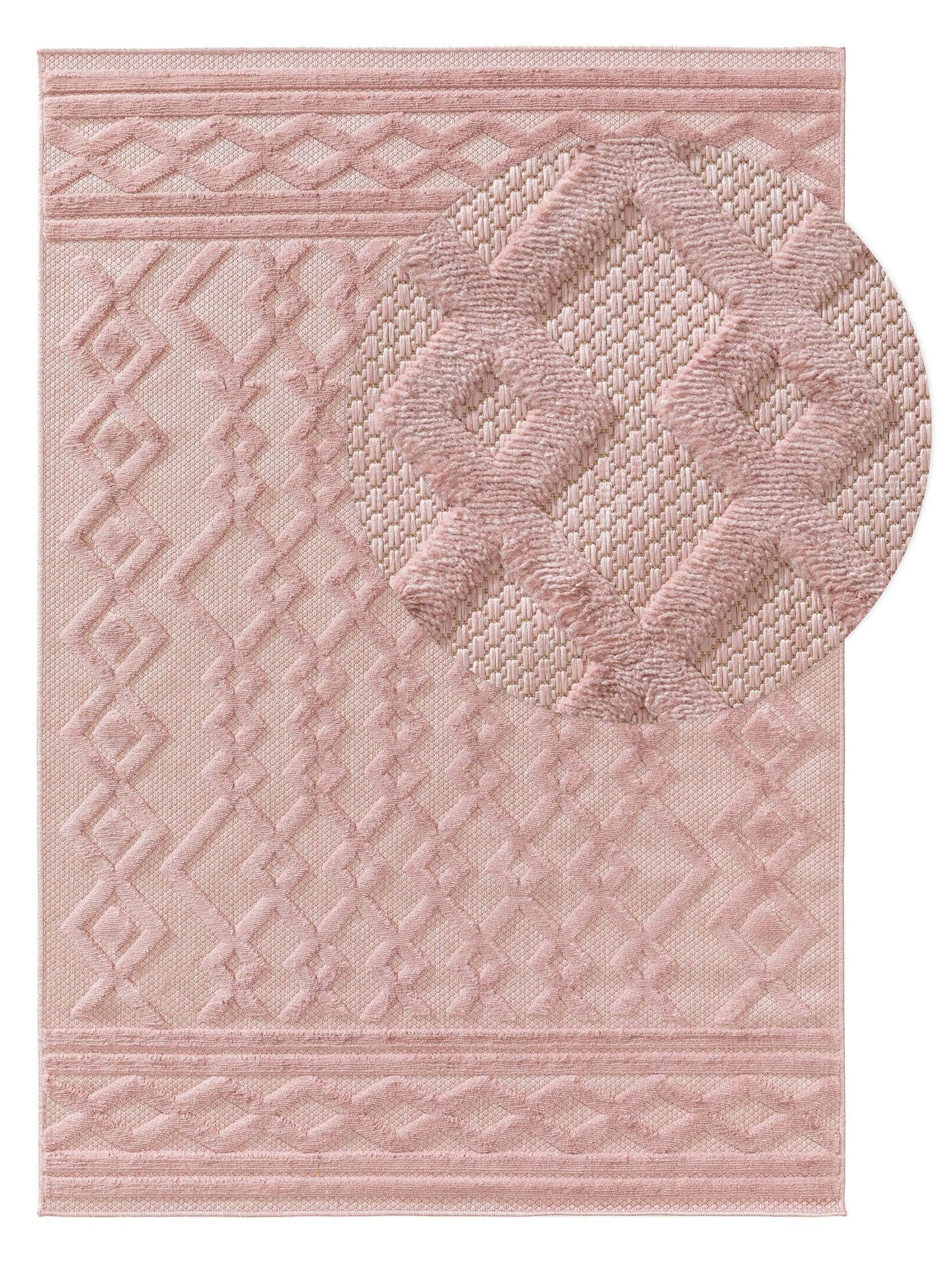 OUTDOORTEPPICH Bonte Rosa 80x150 cm - Rosa, Textil (80/1cm) - KUNSTLOFT