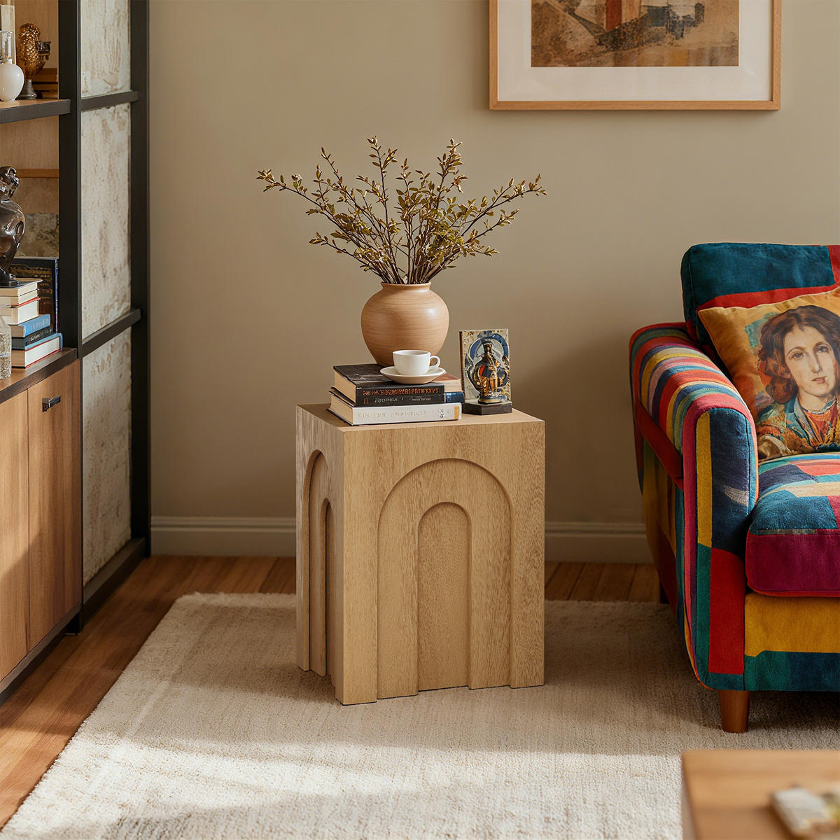 BEISTELLTISCHE 3er-Set Quadratisch, Holz | B37 x T37 x H48 cm - Braun, Holzwerkstoff (37/37/48cm) - Hometopia