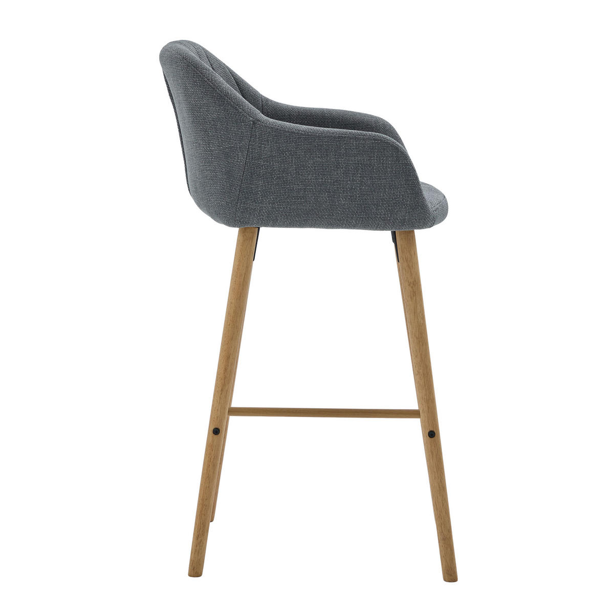 BARHOCKER,2ER-SET,BARSTÜHLE,KÜCHENSTÜHLE,LEINEN,GRAU - Grau, Textil (55/104/51cm) - LVHOM