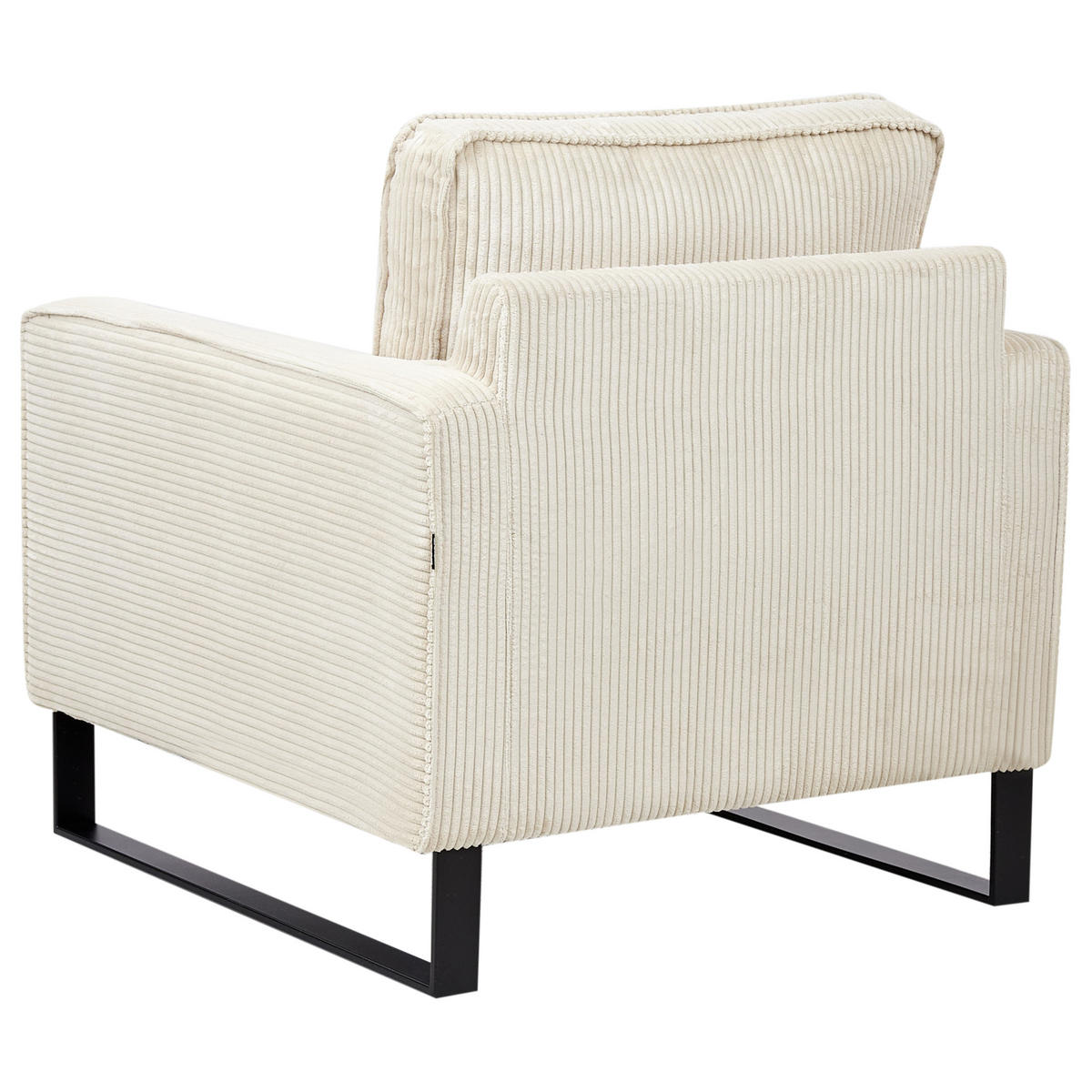 SESSEL Cord Hellbeige Vind - Beige, Textil (76/82/82cm) - Beliani