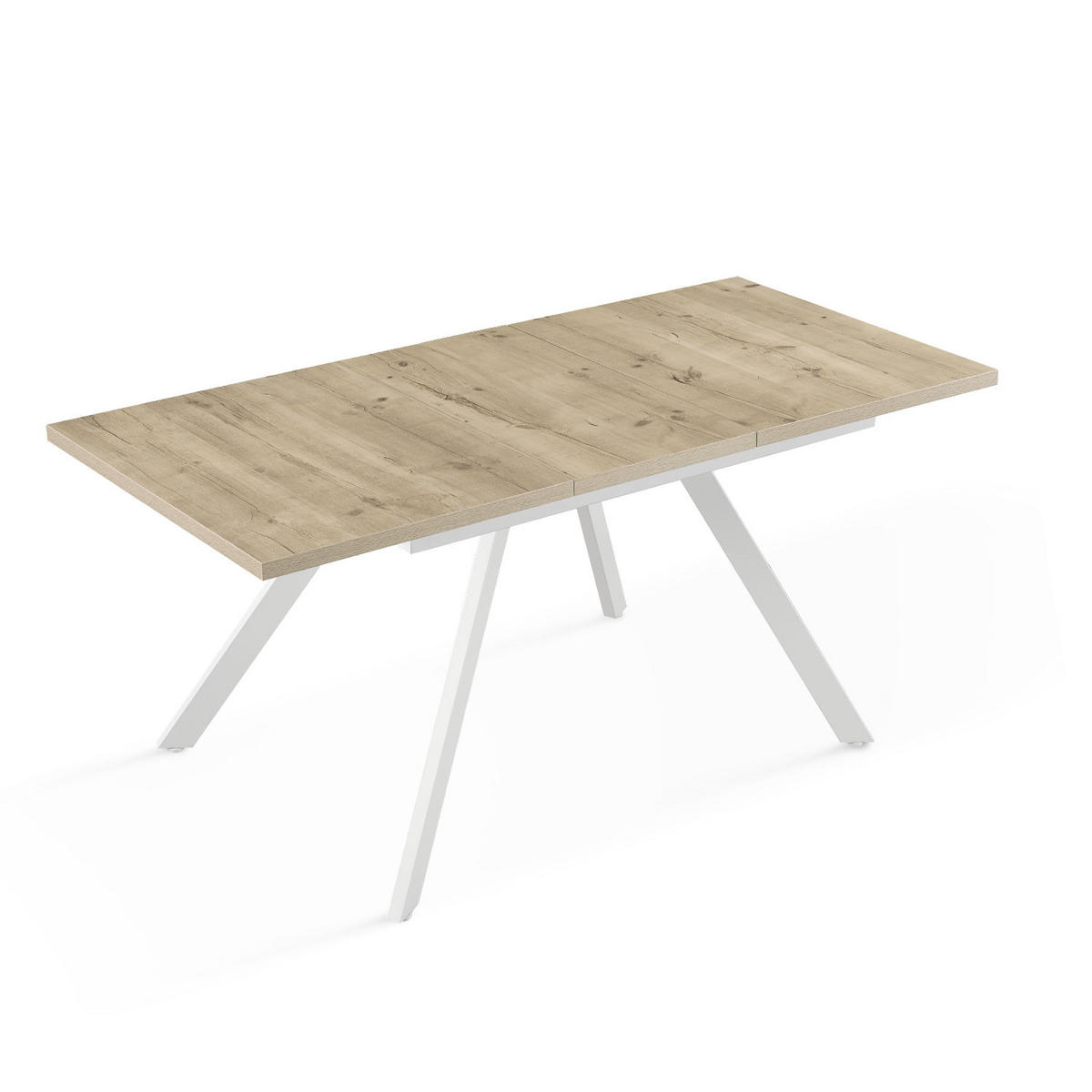 ESSTISCH SVEN 120-160/80/76 cm Sandeiche - Sandfarben, Holz (80/120/76cm) - B&D Home