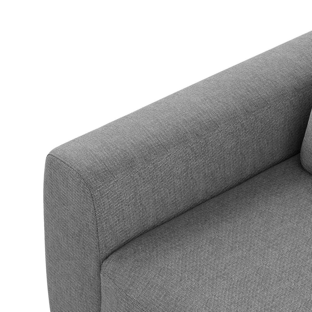 2-SITZER SOFA - Silberfarben/Schwarz, Kunststoff/Textil (182/80/117cm) - home24