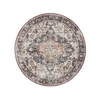 PRATELNÝ koberec George Vícebarevné/Červené ø 120 cm - různobarevná/červená, plast/umělá hmota (120/120cm) - benuta