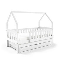 KINDERBETT BAMBINA mit Bettkasten 80x160 cm Weiß - Weiß, Holz (80/160cm) - MASSENO