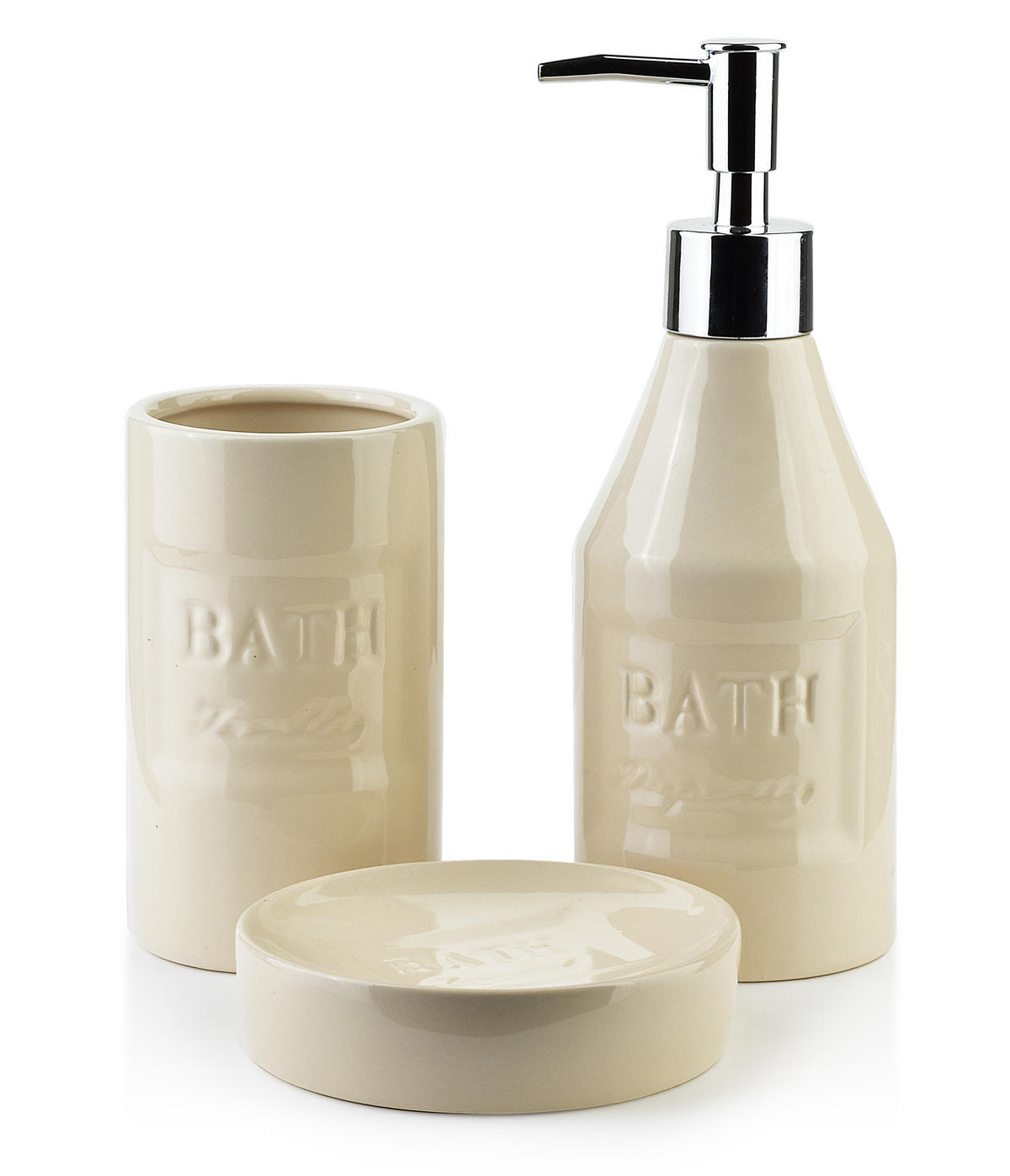 BADEZIMMERZUBEHÖR Joff Beige 17/24/8 cm Keramik - Beige, Keramik (24/8/17cm) - Mondex