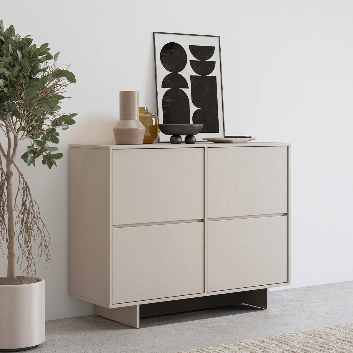 SIDEBOARD Tadao Kaschmir - Beige, Holzwerkstoff (111/88/41.5cm) - Petits-meubles