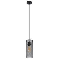 HÄNGELEUCHTE Metallgeflecht Schwarz matt - Schwarz, Metall (12/12/120cm) - Globo Lighting