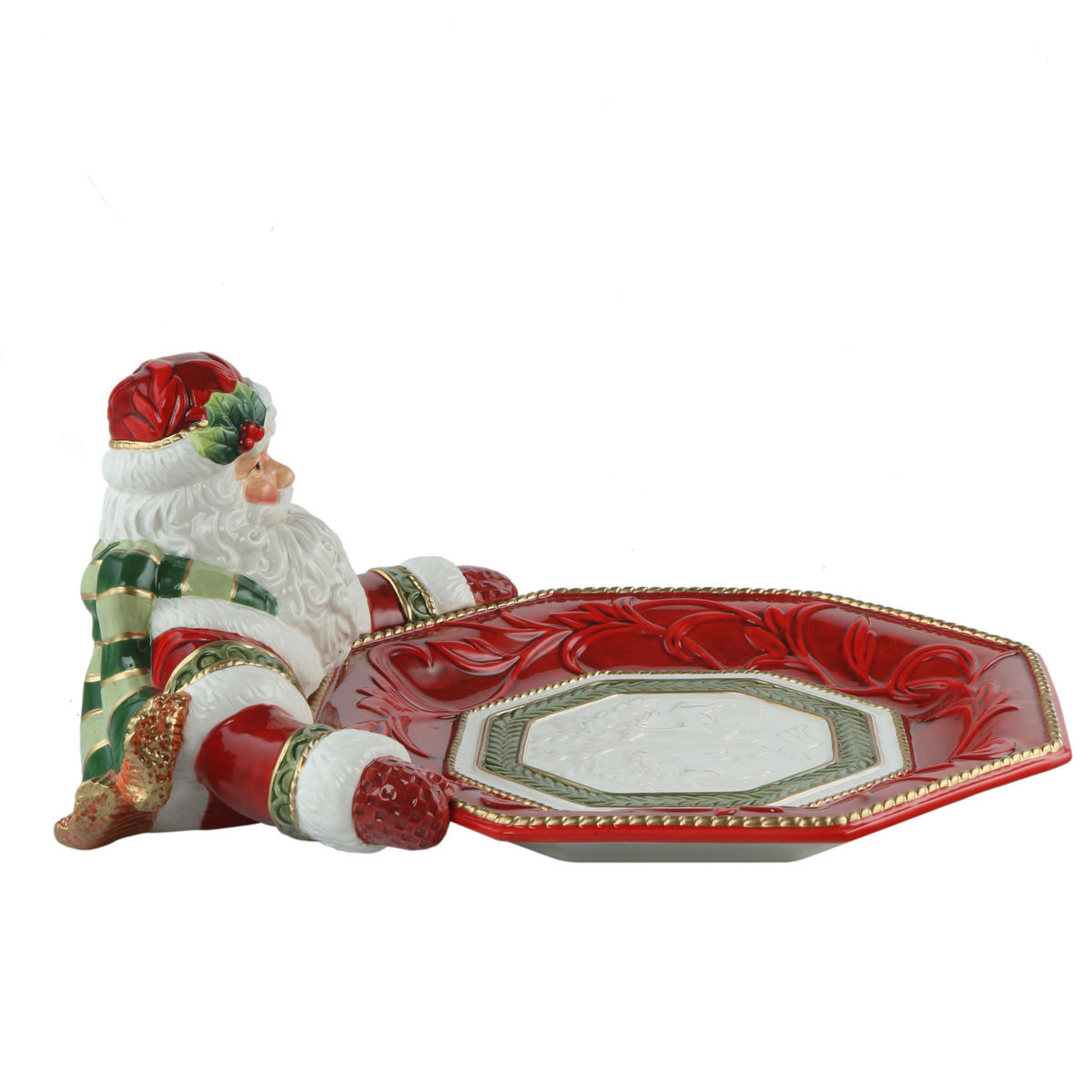 KÜNSTLERSCHALE Santa präsentiert, Fitz & Floyd, Steingut, Bunt, 16.5 cm - Multicolor, Keramik (16.5cm) - Goebel