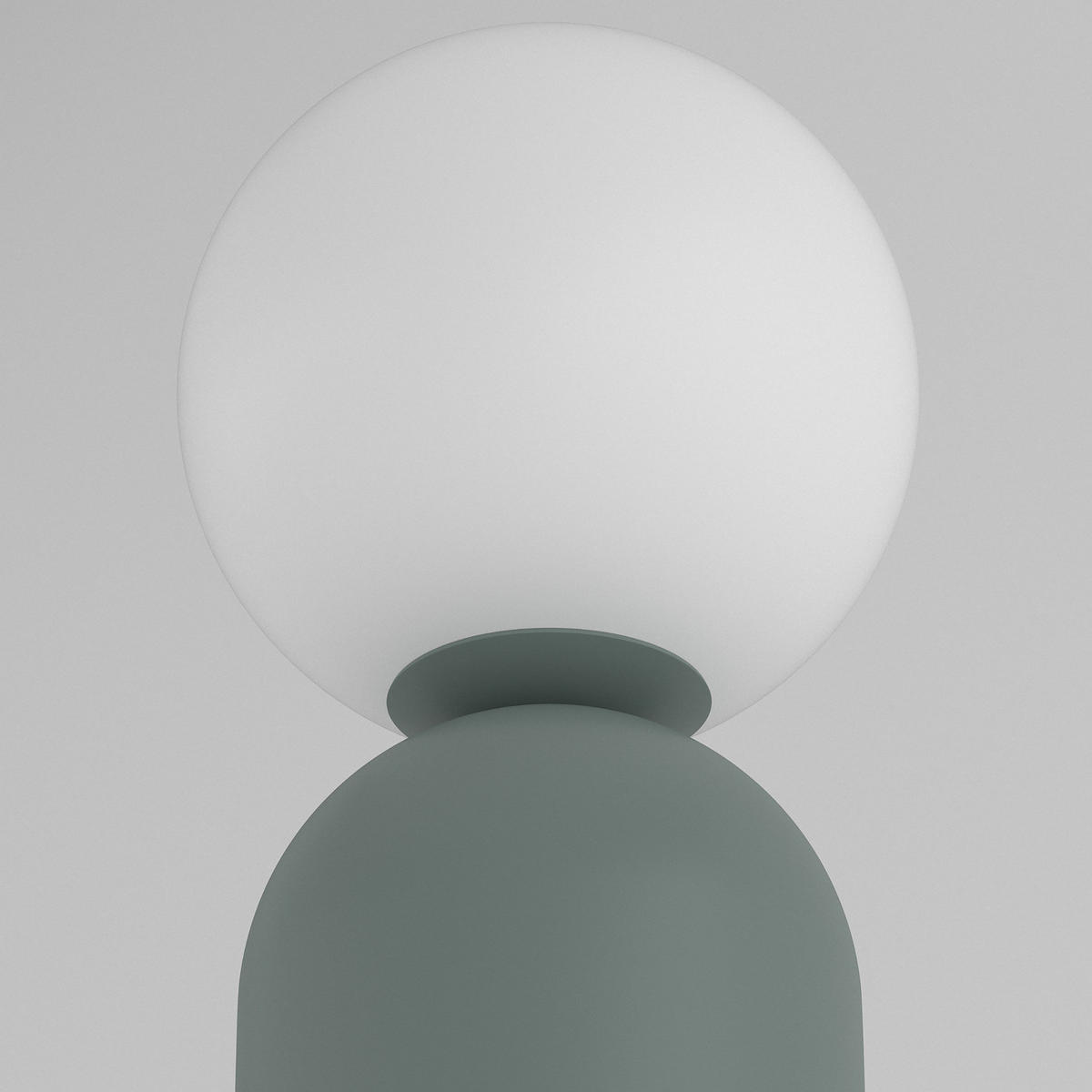 AKKU-TISCHLEUCHTE - Opalglas / Eisen - Weiß / Salbei - Weiß/Grün, Glas/Metall (10/10/21cm) - home24