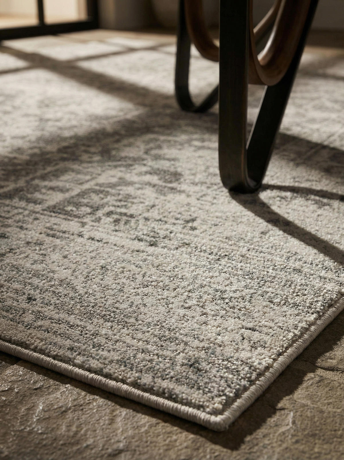 TEPPICH Kunstfaser kurzflor vintage orientalisch LODI-Lambro, Silbergrau 120x170 cm - Grau, Textil (120/170cm) - KADIMA DESIGN