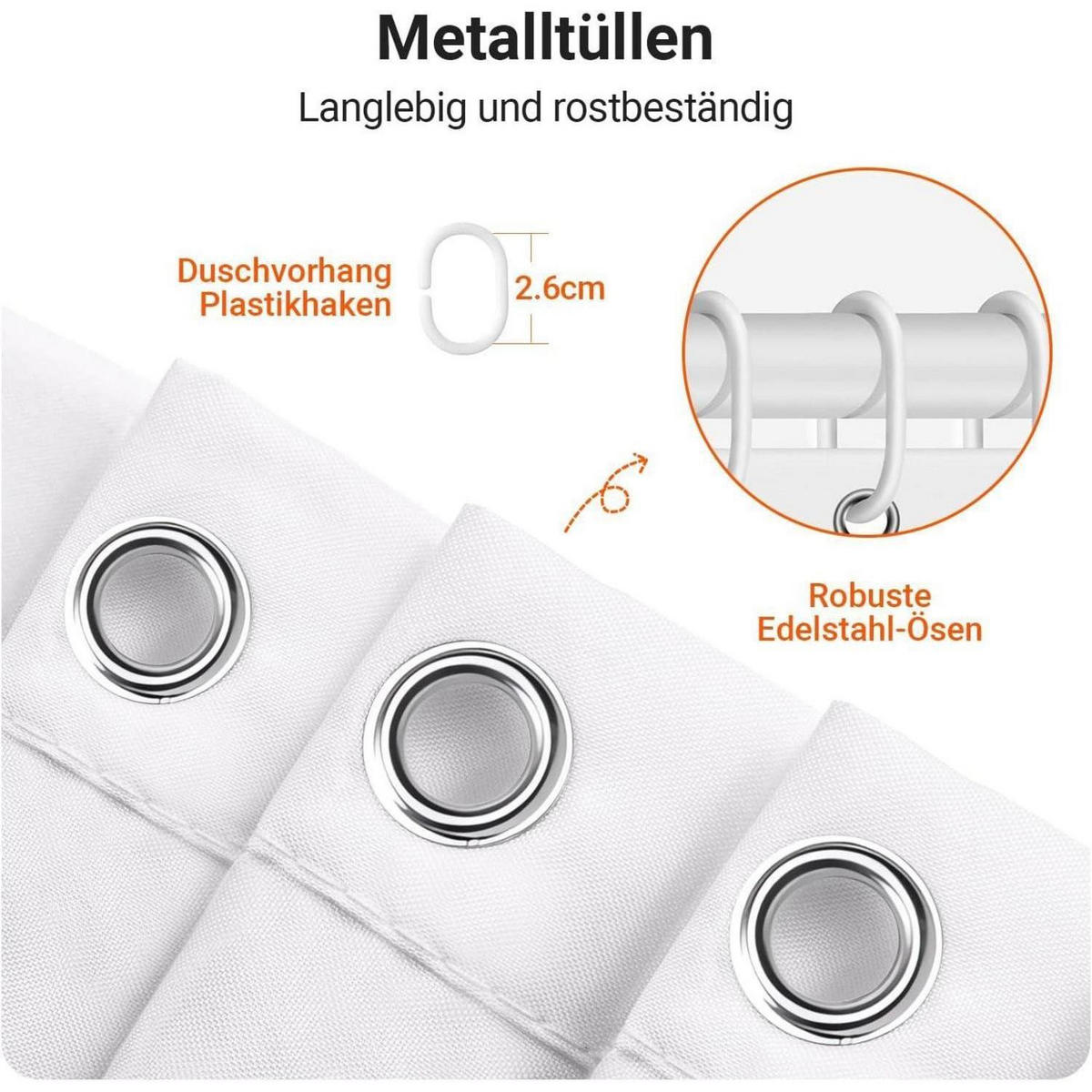 DUSCHVORHANG U-Boot Seepferdchen 100 x 200 cm Textil Wasserabweisend - Multicolor, Textil (100/200cm)