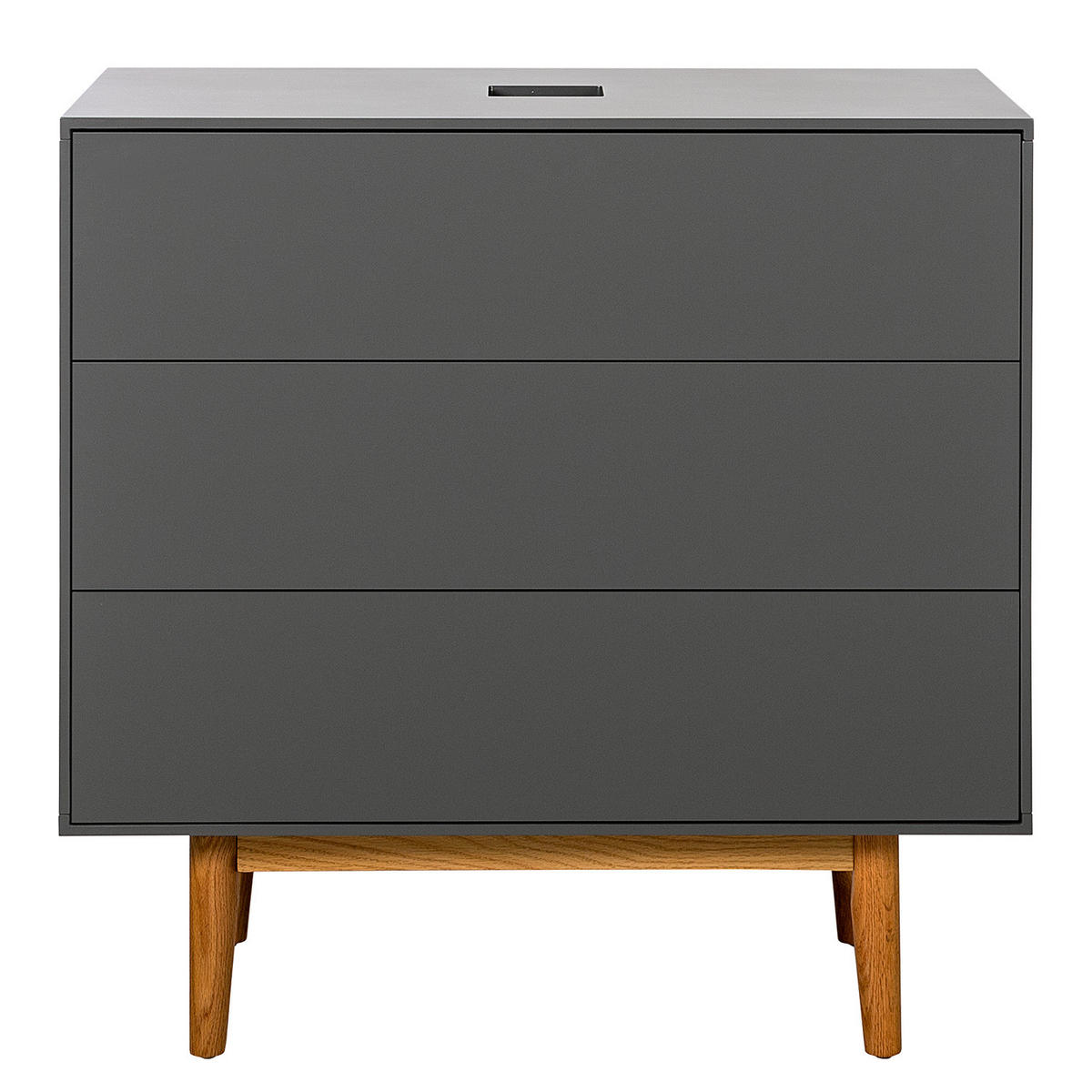 WASCHTISCH - MDF / Massivholz - Grau, Holz/Holzwerkstoff (80/80/48cm) - home24