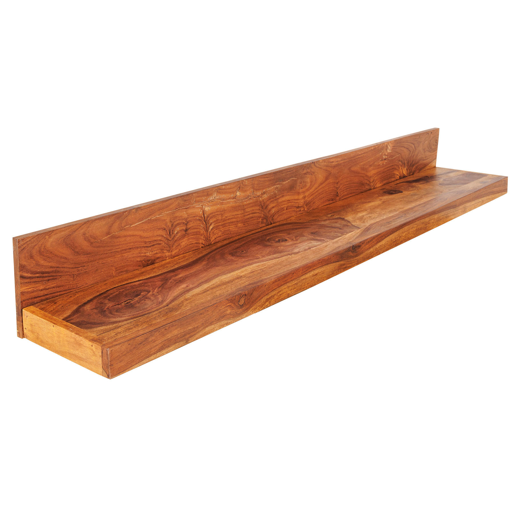WANDREGAL MAKASSAR Sheesham Stone Finish 110 cm - Naturfarben, Holz (110/17/24cm) - riess-ambiente