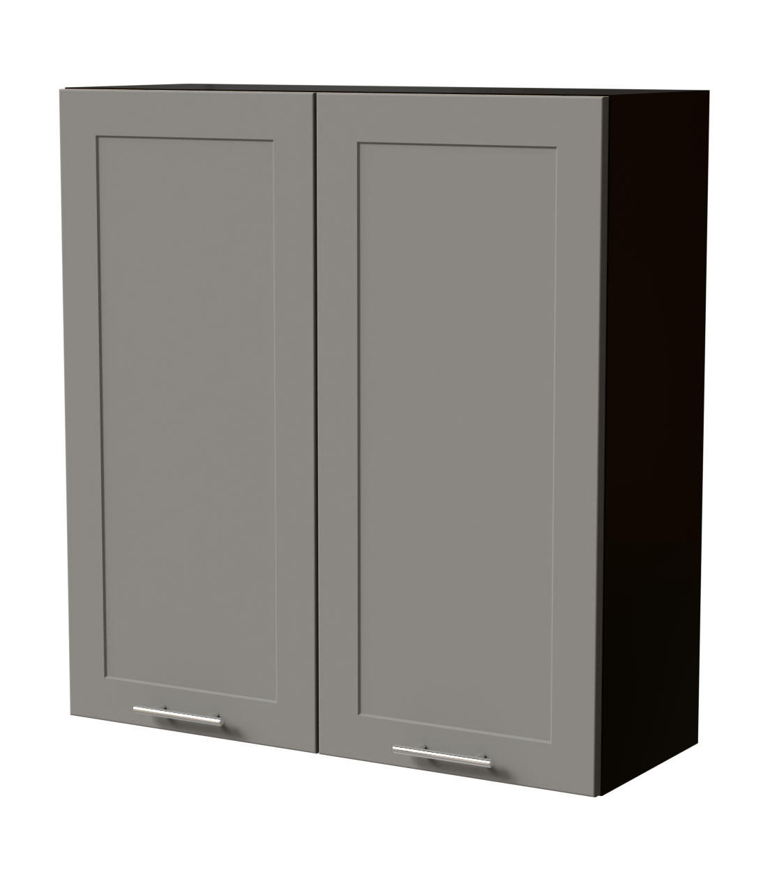 HÄNGESCHRANK Oslo W4/90 Schwarz / Dust Grey Matt 90 / 32,5 / 96cm - Schwarz/Grau, Holz/Holzwerkstoff (90/96/32.5cm) - Feldmann-Wohnen